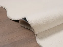 Alfombra moderno antideslizante lavable, beige, 120 x 160 cm