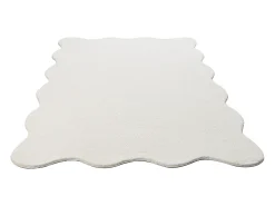 Alfombra moderno antideslizante lavable, crema, 140 x 200 cm