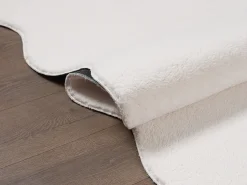 Alfombra moderno antideslizante lavable, crema, 140 x 200 cm