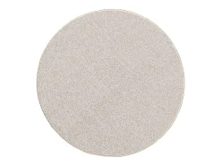 Alfombra Natal moderna uni, antimanchas, Beige, 133 cm redondo