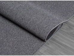 Alfombra Natal moderna uni, antimanchas, Antracita, 240 x 340 cm