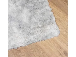 Alfombra NAVARRA Shaggy Gris Plata 60x100 cm