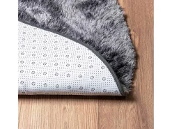 Alfombra NAVARRA Shaggy Gris Oscuro 100x100 cm