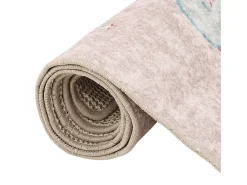 Alfombra niños lavable antideslizante unicornio rosa 160x230 cm ES723391