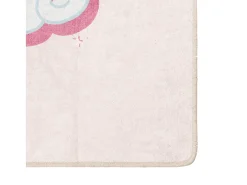 Alfombra niños lavable antideslizante unicornio rosa 160x230 cm