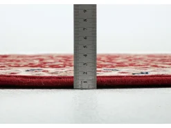 Alfombra oriental tejida con ribete 133x133 cm Rojo Dolna
