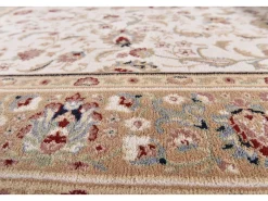Alfombra oriental tejida con ribete 200x300 cm Beige Dolna