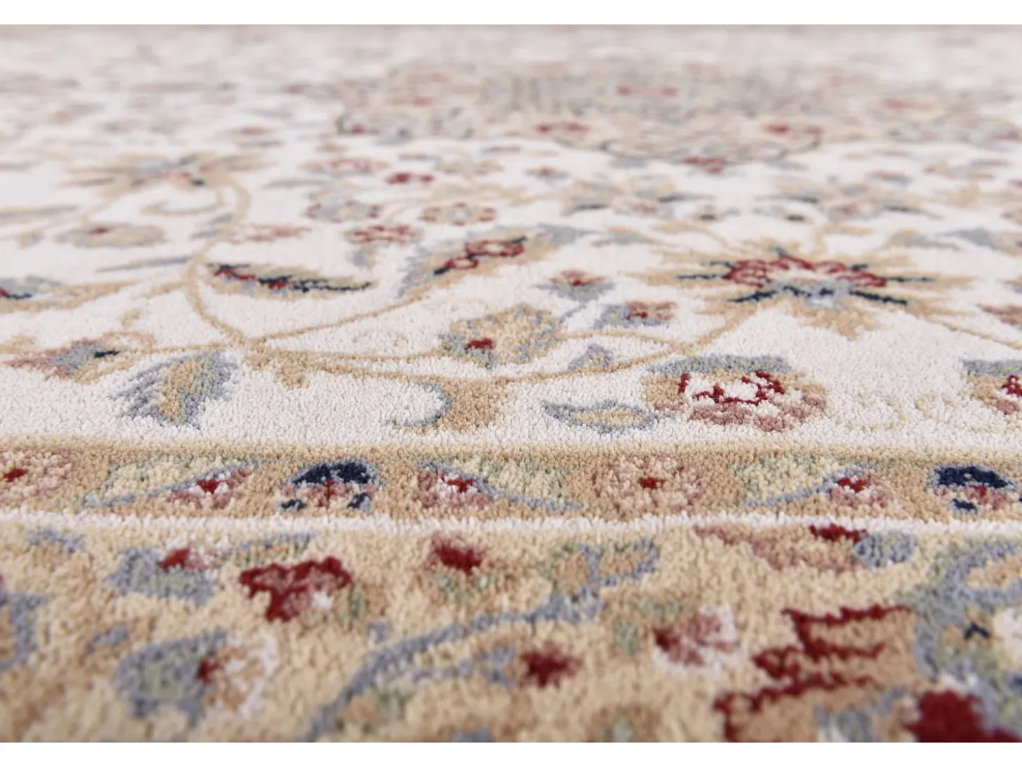 Alfombra oriental tejida con ribete 160x230 cm Beige Dolna