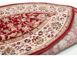 Alfombra oriental tejida con ribete 200x200 cm Rojo Dolna
