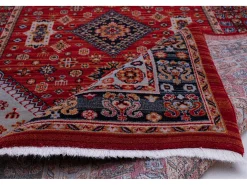 Alfombra oriental tejida de lana 300x380 cm Rojo Multi Saharna