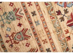 Alfombra oriental tejida de lana 120x145 cm Beige Saharna