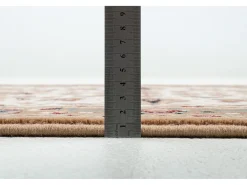 Alfombra oriental tejida con ribete 80x250 cm Beige Dolna
