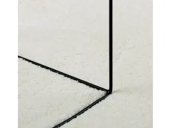 Alfombra OVIEDO de pelo corto color crema Ø 120 cm