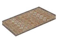 Alfombra para Salón SucceBuy, 1,8 x 2,7 m, Alfombra Grande para Dormitorio Lavable y Antideslizante, Suave y Cómoda, Estilo Vintage, Marrón y Verde