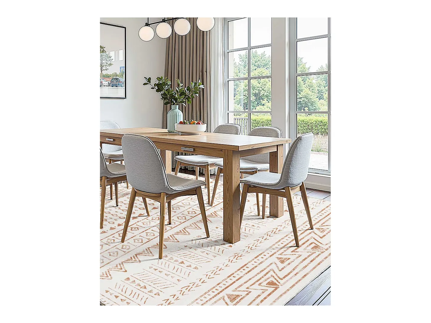 Alfombra para Salón SucceBuy, 1,8 x 2,7 m, Alfombra Grande para Dormitorio Lavable y Antideslizante, Suave y Cómoda, Estilo Moderno, para Dormitorio, Beige