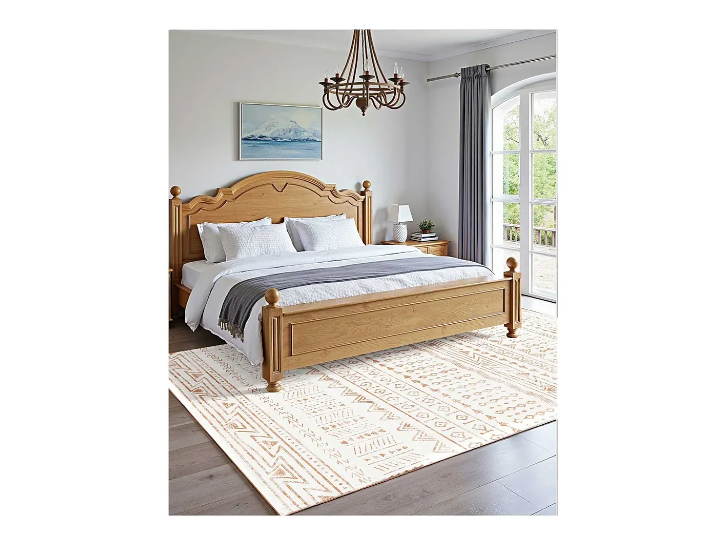 Alfombra para Salón SucceBuy, 1,5 x 2,4 m, Alfombra Grande para Dormitorio Lavable y Antideslizante, Suave y Cómoda, Estilo Moderno, para Dormitorio, Beige
