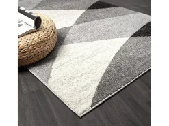 Alfombra Pearl Salón morno Corte contorno, Gris, 80 x 140 cm