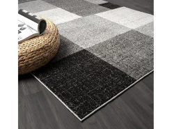 Alfombra Pearl Salón morno Geométrico, Gris, 160 x 220 cm