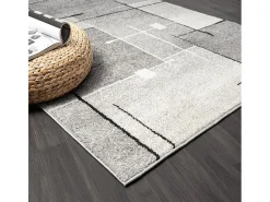 Alfombra Pearl Salón morno Pelo corto, Gris, 80 x 140 cm