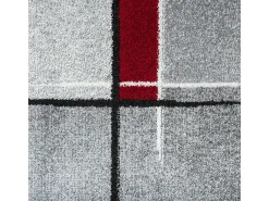Alfombra Pearl Salón morno Pelo corto, Gris Rojo, 200 x 280 cm
