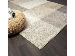 Alfombra Pearl Salón morno Geométrico, Beige, 140 x 200 cm