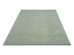 Alfombra pelo corto lavable antideslizante - Verde - 80 x 150 cm - RELAX