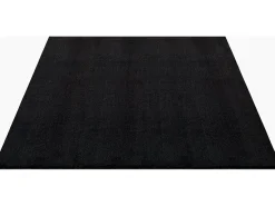 Alfombra pelo corto lavable antideslizante - Negro - 80 x 150 cm - RELAX