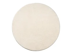 Alfombra pelo corto lavable antideslizante - Beige - 120 cm Redondo - RELAX