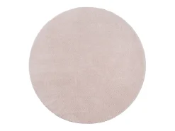Alfombra pelo corto lavable antideslizante - Rosa - 200 cm Redondo - RELAX