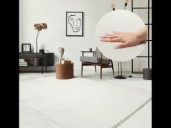 Alfombra pelo corto lavable antideslizante - Crema - 300 x 400 cm - RELAX
