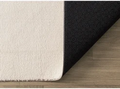 Alfombra pelo corto lavable antideslizante - Beige - 160 x 220 cm - RELAX
