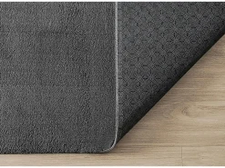 Alfombra pelo corto lavable antideslizante - Antracita - 120 x 160 cm - RELAX