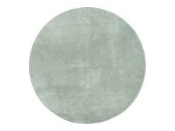 Alfombra pelo corto lavable antideslizante - Verde - 120 cm Redondo - RELAX