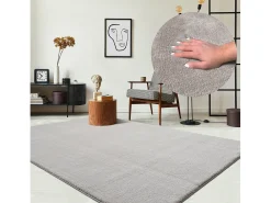 Alfombra pelo corto lavable antideslizante - arena - 300 x 400 cm - RELAX