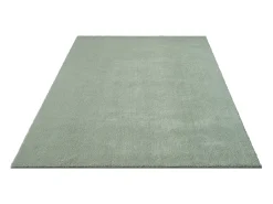 Alfombra pelo corto lavable antideslizante - Verde - 160 x 220 cm - RELAX