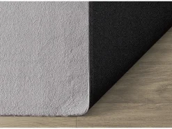 Alfombra pelo corto lavable antideslizante - Gris - 240 x 340 cm - RELAX