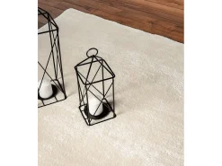 Alfombra pelo corto lavable antideslizante - Beige - 120 x 160 cm - RELAX