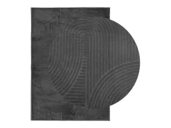Alfombra pelo corto look escandinavo IZA antracita 160x230 cm ES42067