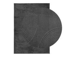 Alfombra pelo corto look escandinavo IZA antracita 200x280 cm ES16741