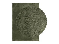Alfombra pelo corto suave lavable HUARTE verde bosque 240x340cm ES46671
