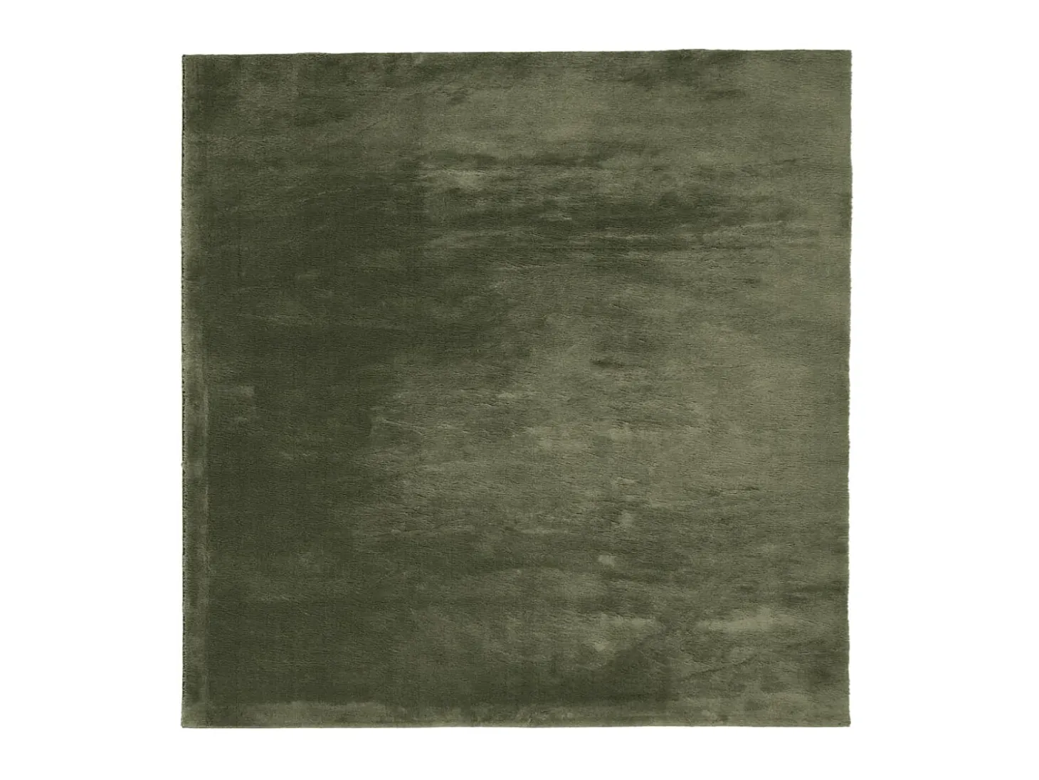 Alfombra pelo corto suave lavable HUARTE verde bosque 120x120cm ES90246