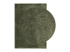 Alfombra pelo corto suave lavable HUARTE verde bosque 200x280cm ES88012