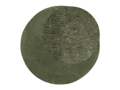 Alfombra pelo corto suave lavable HUARTE verde bosque Ø 100 cm ES91361