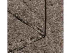 Alfombra pelo largo aspecto brillante ISTAN gris Ø 120 cm