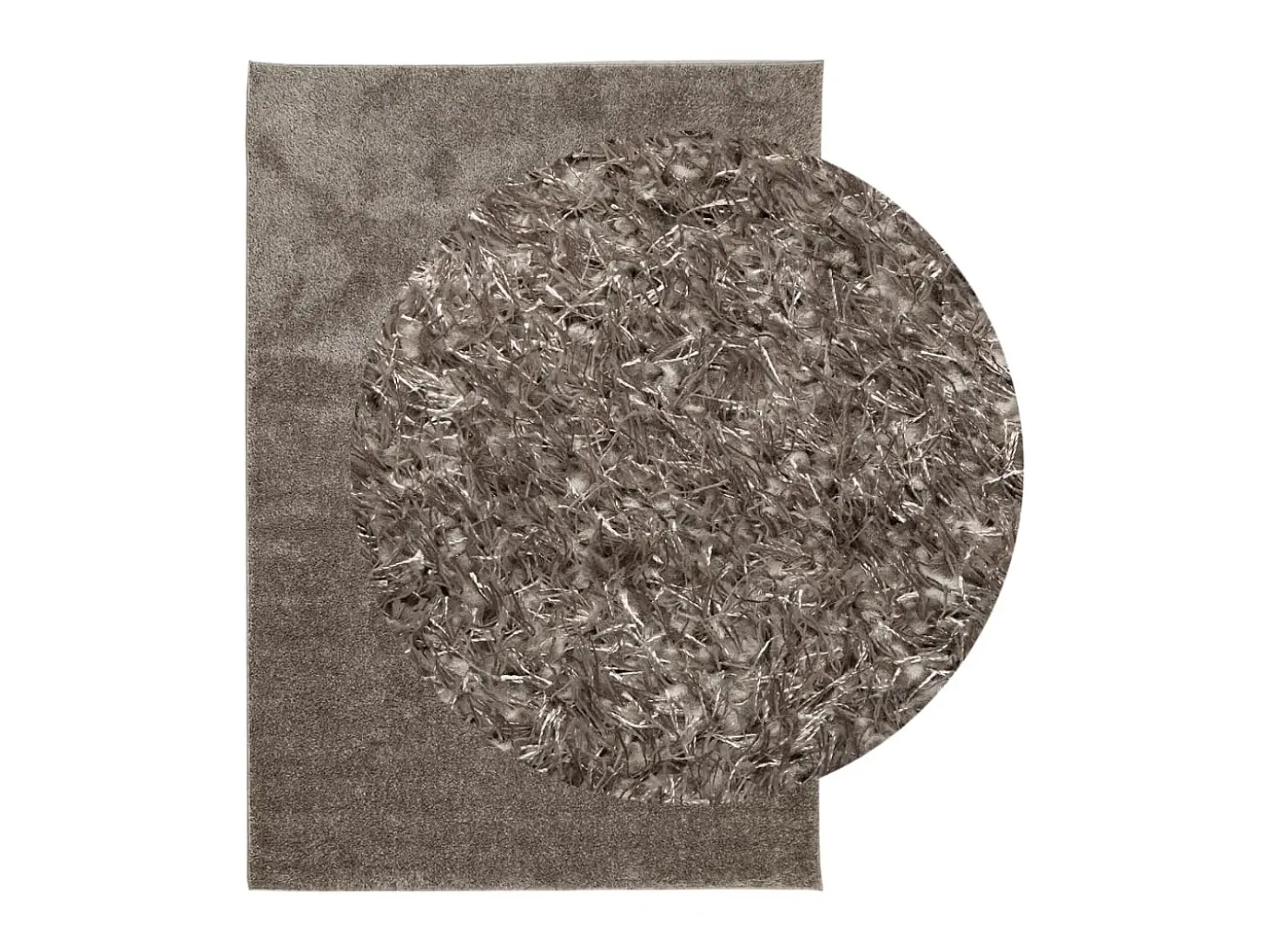 Alfombra pelo largo aspecto brillante ISTAN gris 120x170 cm ES67429
