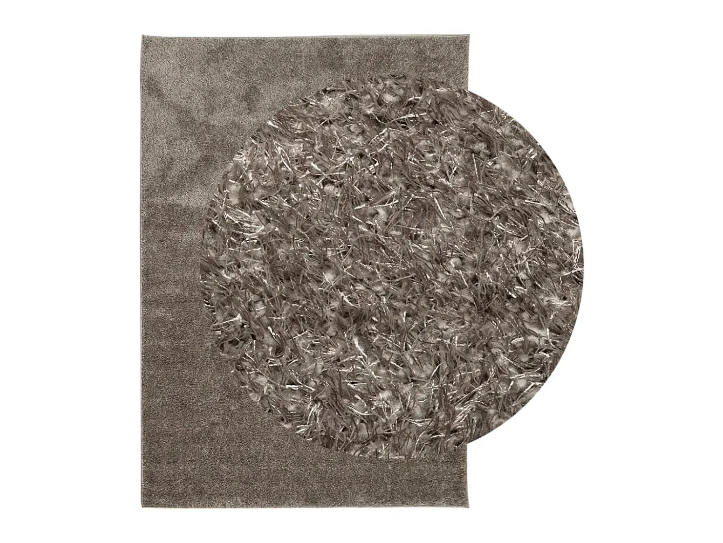 Alfombra pelo largo aspecto brillante ISTAN gris 160x230 cm ES27419