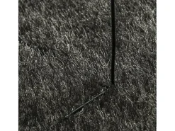 Alfombra pelo largo aspecto brillante ISTAN antracita Ø 160 cm