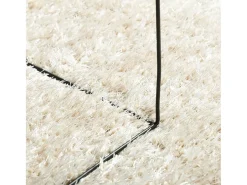 Alfombra pelo largo aspecto brillante ISTAN crema Ø 160 cm