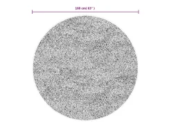 Alfombra pelo largo aspecto brillante ISTAN crema Ø 160 cm