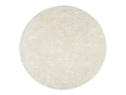 Alfombra pelo largo aspecto brillante ISTAN crema Ø 160 cm